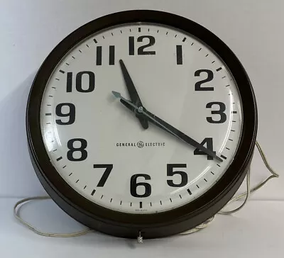 Vintage Retro General Electric 14” School Industrial Wall Clock #2012A • $69