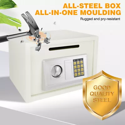 Strong Steel Safe Key High Security Home Office Money Cash Safety Box Medium • £38.57