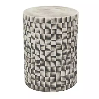 A N' B Home Garden Stool Outdoor Ceramic Residential Metro Checkered White/Black • $79.17