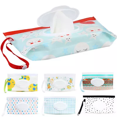 Portable Travel Reusable Wet Wipes Box Wipes Case Wipes Container Wet Wipes Bag • £6.73
