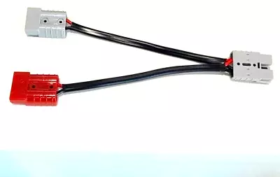 $21 • Buy Red/Grey Anderson Plug Connector Double Y Extension Adapter 50A6mm Wire TRACKING