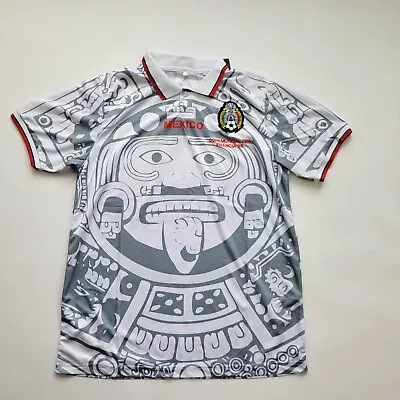 Seleccion Mexica Men's Soccer Jersey Futbol White Jersey Mexico Retro • $25