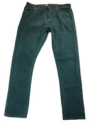 PacSun Los Angeles Green Corduroy Men Slim Taper Pants Size 34 X 32 • $23.50