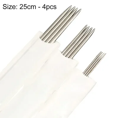 4X Stainless Steel Knitting Needles Double Pointed Hook Weaving Crochet Needles • $1.74