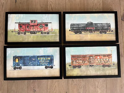 $40 • Buy Restoration Hardware RH Baby Child Framed Train Art Pictures