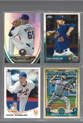 4 Card Lot Of Zack Wheeler W/Rookie No Dupes Phillies-Mets #1 • $1.50