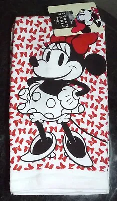 NEW Disney 2 Pk Kitchen Towels Minnie Mouse Bow Bows (Defects) • $9.99