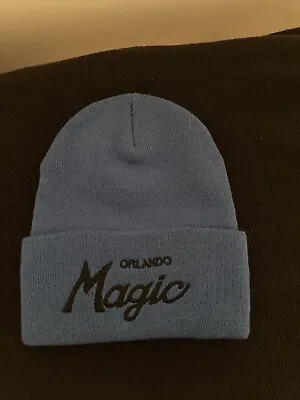 Mitchell Ness Orlando Magic Script Winter Hat Beanie Blue Black • $100