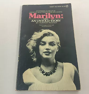 Marilyn An Untold Story By Norman Rosten (Paperback 1973) First Signet Printing • $16.99