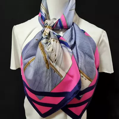 RARE VINTAGE HERMES Silk Scarf  Rafales  Carre 90 By Yannick Manier • $208