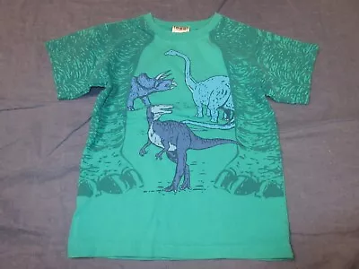 Boys Green DINOSAUR T-Shirt By TUMBLEWEED (Mulberribush) - Sz 6 - Made In USA • $7