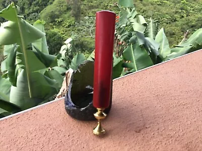 Vintage Marbled Scarlet Red Bakelite Custom Tobacco Pipe Tamper • $21.50