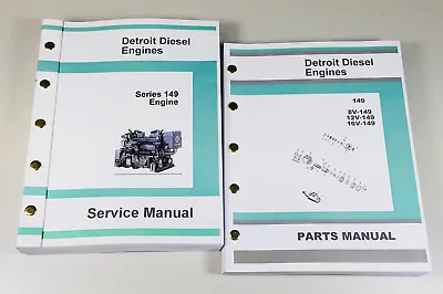 $89.97 • Buy Detroit Diesel Series 149 Engine 8V 12V 16V Service Parts Manual Shop Book Set