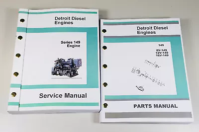 $89.97 • Buy Detroit Diesel Series 149 Engine 8V 12V 16V Service Parts Manual Shop Book Set