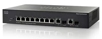 Lot Of 10 Pcs Cisco SG300-10 10-Port Gigabit Managed Switch 2x SFP 8x10/100/1000 • $449