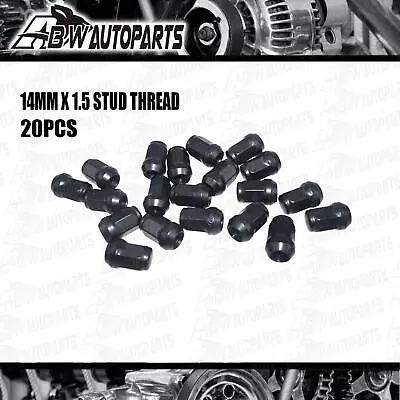 For Holden Commodore VE VF Black Wheel Nuts 14mmx1.5 20PCS/PACK • $37.25