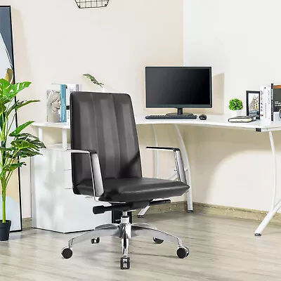 LONABR Ergonomic Leather Office Chair Adjustable Mid Back Swivel Computer Desk • $309.99