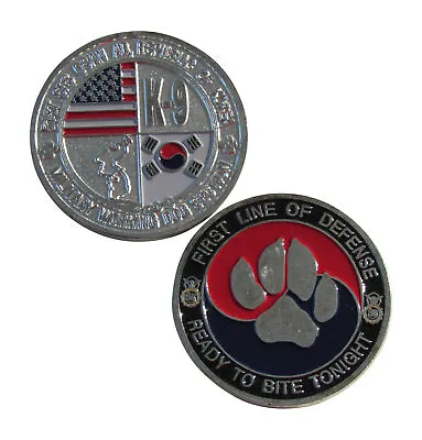 51st SFS Osan AB Republic Of Korea K-9 Challenge Coin • $13.95