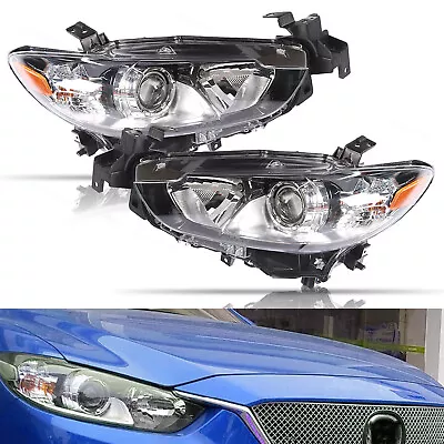 Headlight Fit For 2014-2017 Mazda 6 Headlamps Driver + Passenger Side Pair Clear • $140.60