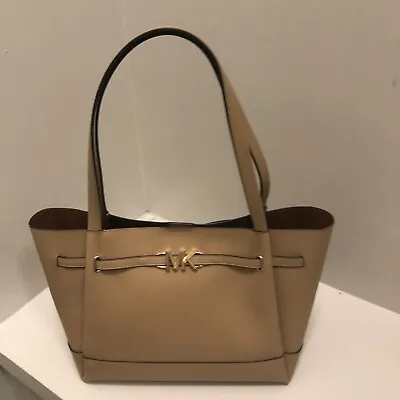 Michael Kors Reed Large Tote Shopper Shoulder Handbag Leather Bag Camel Leather • $154