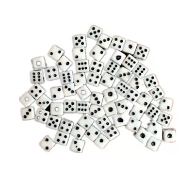 100pcs/Set White Super Mini Dice Tiny Miniature Game Supply Numbers Dice • $4.24