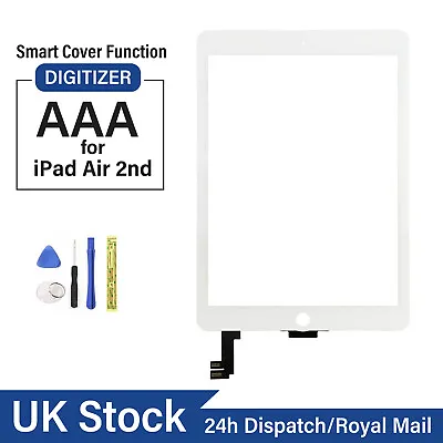 For IPad Air 2 Gen A1566 A1567 Touch Screen Replacement Repair Digitizer White • £14.99