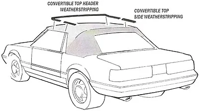 1985-1993 Ford Mustang GT & LX New Convertible Top Frame Weatherstrip Seal Set • $149
