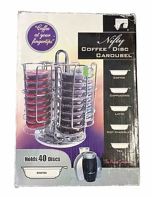 Nifty Solutions T-Discs Pod Carousel Holder Coffee Storage Organizer 40 Cup Rack • $16.99