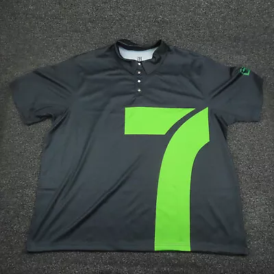 7 Eleven Polo Shirt Adult 3XL Employee Uniform Black & Green Short Sleeve Mens • $16.96