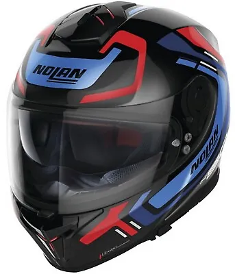 Nolan N80-8 Ally Motorcycle Helmet Gloss Black/Blue/Red • $319.95