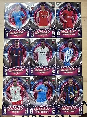 Match Attax Extra 2023/24 23/24 Full Set All 9 Energy Cards Rare • £22