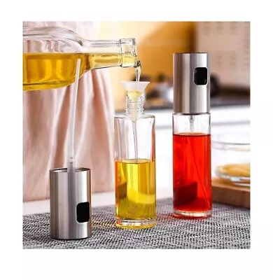 Olive Oil Sprayer Bottle Oil Pump Spray Dispenser BBQ Baking Cooking Refilable • £4.99