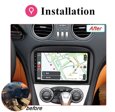 9  Stereo Radio GPS Navi 2+32GB For Mercedes-Benz SL R230 SL350 SL55 SL550 SL600 • $181.57