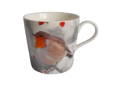 M&S Marks And Spencer Robin Fine China Christmas Mug • £13