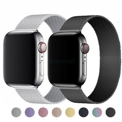 $22.55 • Buy For Apple Watch 7/6/5/4/3/SE 41 45 38 42 40 44mm Milanese Loop Band Iwatch Strap
