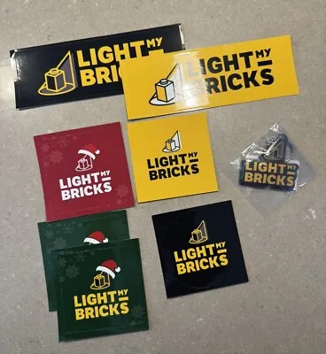 Official Light My Bricks Merchandise - Keyring & 7 Stickers 💡 • £5.99