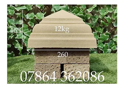 Cast Stone Pier Cap (1 X 1 Brick Square) ------Regency PEAKED Top------ • £25