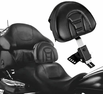 $55.98 • Buy Black PU Removable Plug-In Driver Rider Backres For Harley Electra Glide Touring