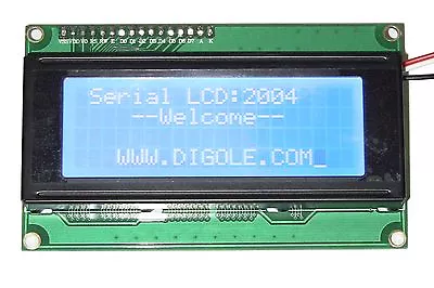 Serial:UART/I2C/SPI 2004 White/Blue LCD+Arduino/mBed Lib+Sample Code Easy Use • $11.49