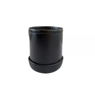 Vintage Black Stitched Leather Dice Cup Ribbed Interior  • $10