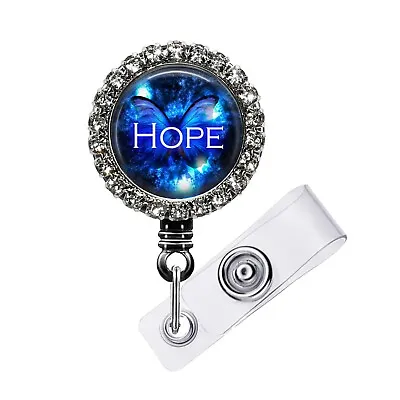 Butterfly Retractable ID Badge Reel Holder Extends 34 Inches Nurse Doctor Gift • $13