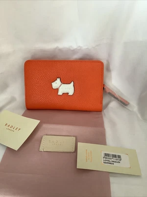 £32 • Buy Radley Loyal Orange Bifold Soft Leather Purse⭐️RRP£65