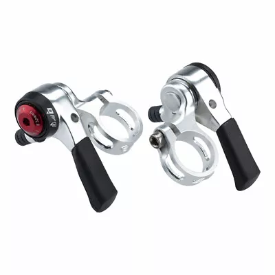 MicroSHIFT Thumb Shifter Set 8-Speed Double/Triple  Compatible Silver • $78.94