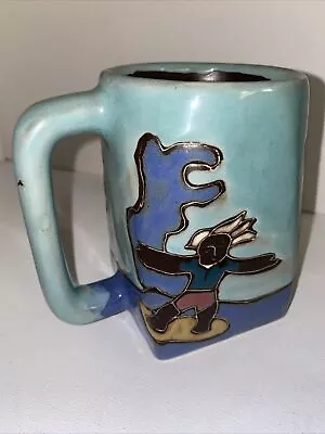 Design By Mara Mexico Handmade Mug Art Pottery Signed Large Coffee Cup 3 Surfers • $24.88