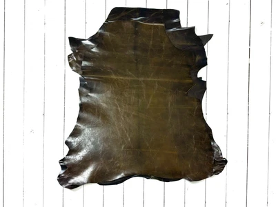 £39.99 • Buy 1mm Dyed Veg Tan Suede Sheepskin Leather Craft Half/whole Hide - Khaki Brown