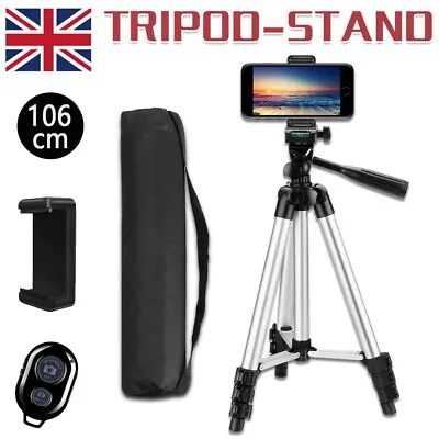 £10.49 • Buy  Universal Tripod Stand Telescopic Camera Phone Holder 106CM For IPhone Samsung 