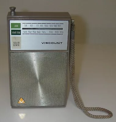 Vintage Viscount Pocket AM-FM Radio Solid State Transistor Model 1282 • $29.99