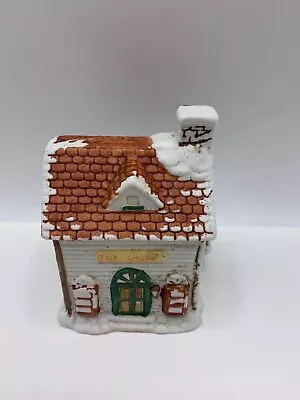 Vintage Dickens House Toy Shoppe Brown White  • $14.99
