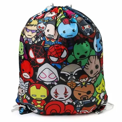 18  MARVEL KAWAii AVENGERS Drawstring Bag School Travel Sport Gym Cinch Backpack • $14.95