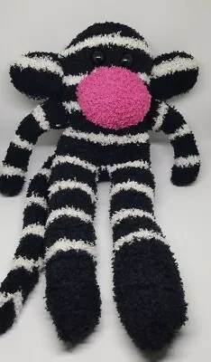 £6.99 • Buy Sock Monkey Mina Mothers Day Gift Hand Made Soft Toy Black White Halloween